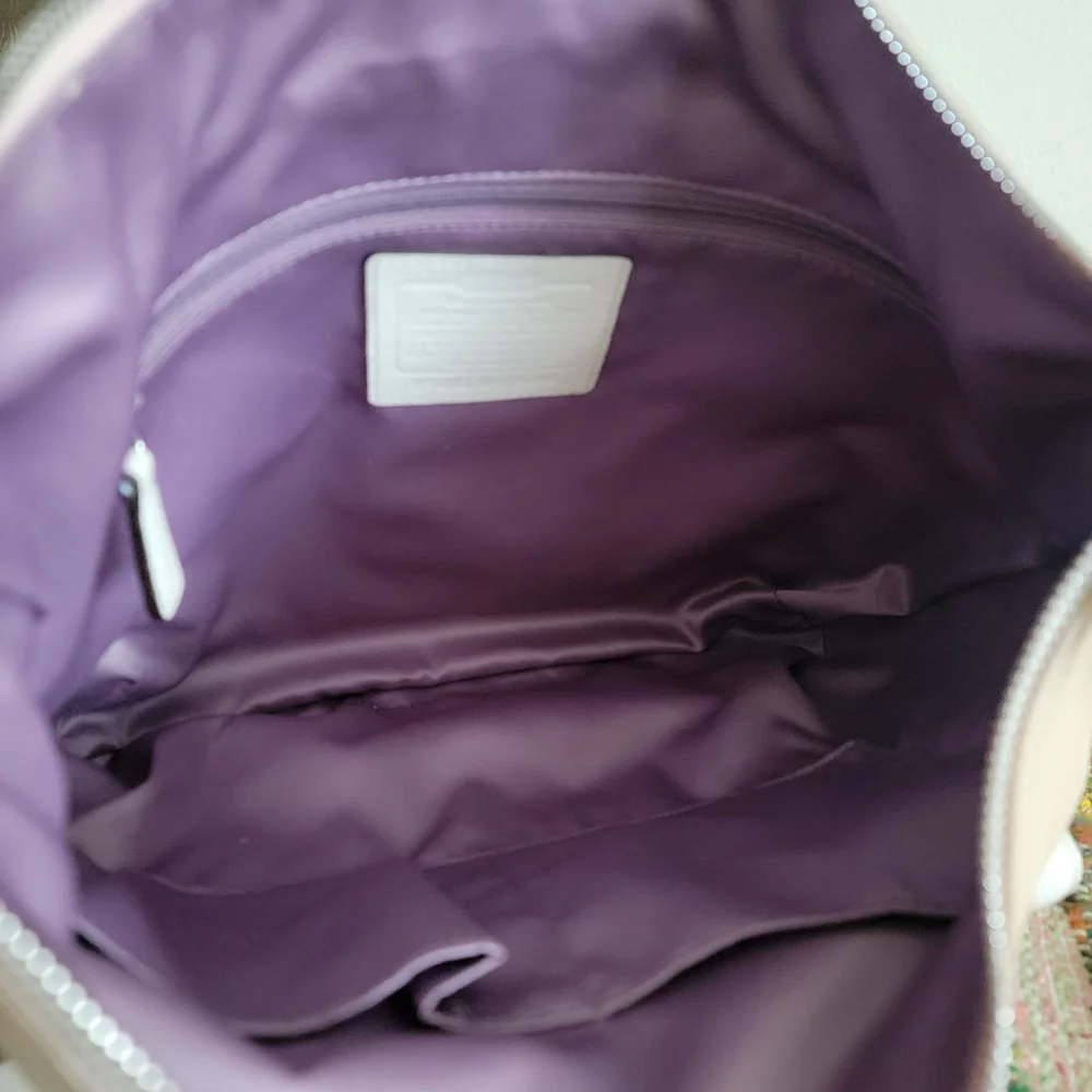 Coach Cream Leather Shoulder Bag Convertible Purse